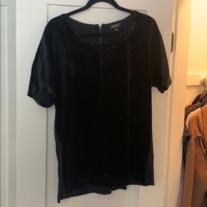Velvet black short sleeve